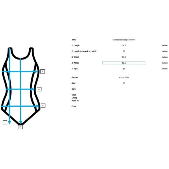NWT Speedo No Wedgie Worries One Piece Swimsuit Youth 16 Girls Lined Patchwork - Picture 9 of 9